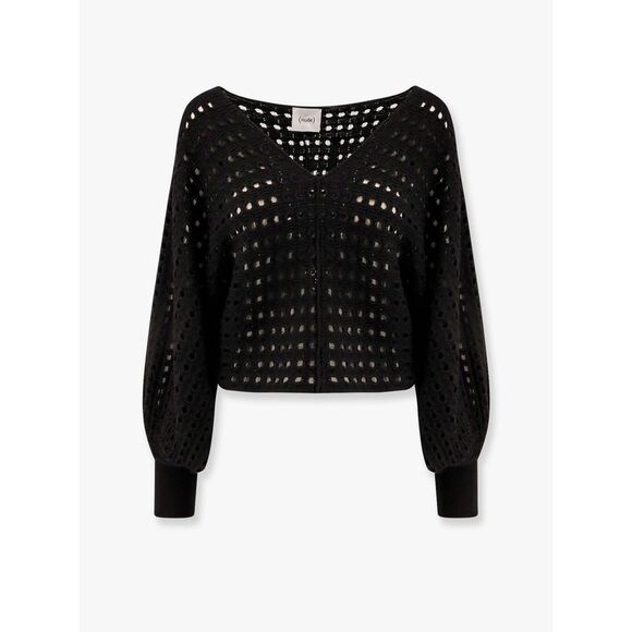 Nude Women Perforated Cotton Sweater